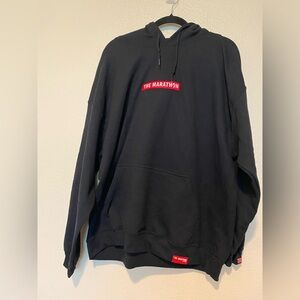 The Marathon Clothing Black Hoodie with Red Tag Size XL